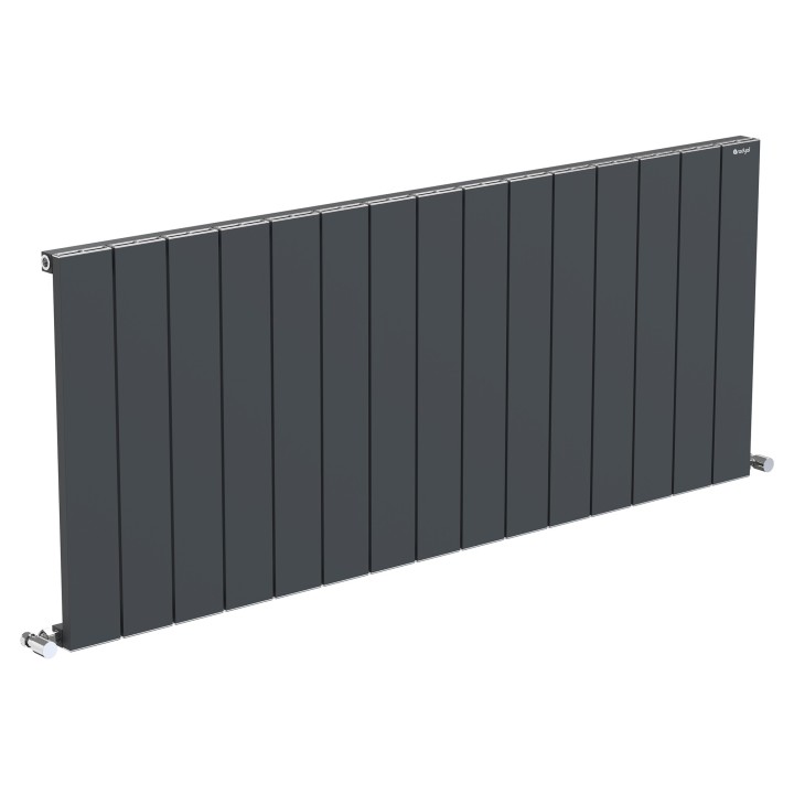 1420mm (w) x 600mm (h) Tower Single Panel Anthracite Horizontal Aluminium Radiator (15 Extrusions)