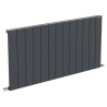 1230mm (w) x 600mm (h) "Tower" Single Panel Anthracite Horizontal Aluminium Radiator (13 Extrusions)