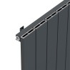 Radyal Tower Single Anthracite Aluminium Radiator Close Up