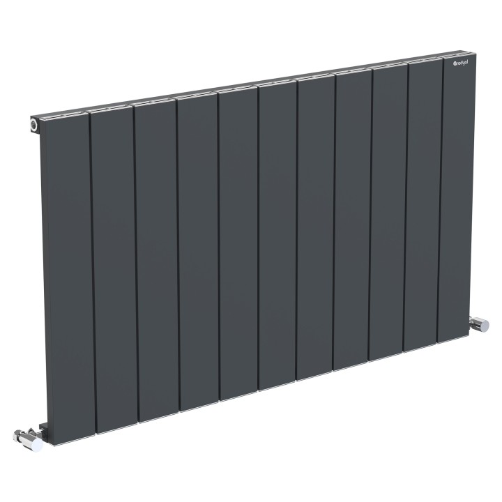 1040mm (w) x 600mm (h) Tower Single Panel Anthracite Horizontal Aluminium Radiator (11 Extrusions)