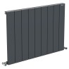 855mm (w) x 600mm (h) "Tower" Single Panel Anthracite Horizontal Aluminium Radiator (9 Extrusions)