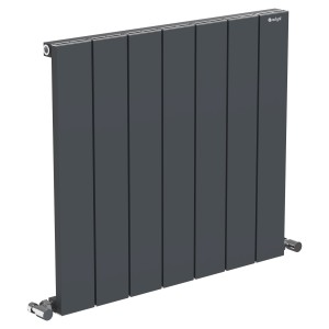 665mm (w) x 600mm (h) "Tower" Single Panel Anthracite Horizontal Aluminium Radiator (7 Extrusions)