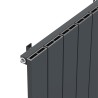 Radyal Tower Single Anthracite Aluminium Radiator Close Up