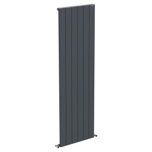 570mm (w) x 1800mm (h) "Tower" Single Panel Anthracite Vertical Aluminium Radiator (6 Extrusions)
