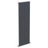 570mm (w) x 1800mm (h) "Tower" Single Panel Anthracite Vertical Aluminium Radiator (6 Extrusions)