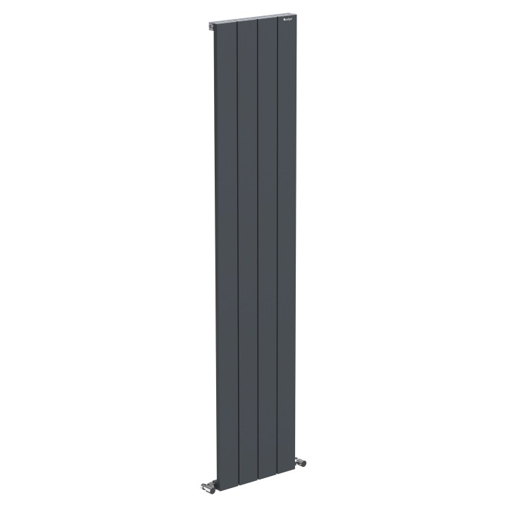 375mm (w) x 1800mm (h) Tower Single Panel Anthracite Vertical Aluminium Radiator (4 Extrusions)