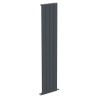 380mm (w) x 1800mm (h) "Tower" Single Panel Anthracite Vertical Aluminium Radiator (4 Extrusions)