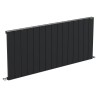 1425mm (w) x 600mm (h) "Tower" Single Panel Black Horizontal Aluminium Radiator (15 Extrusions)