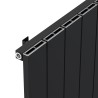 Radyal Black Tower Single Aluminium Radiator Close Up
