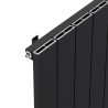 Radyal Black Tower Single Aluminium Radiator Close Up
