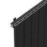 Radyal Black Tower Single Aluminium Radiator Close Up