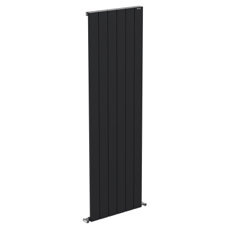 570mm (w) x 1800mm (h) "Tower" Single Panel Black Vertical Aluminium Radiator (6 Extrusions)