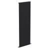 570mm (w) x 1800mm (h) "Tower" Single Panel Black Vertical Aluminium Radiator (6 Extrusions)