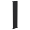 380mm (w) x 1800mm (h) "Tower" Single Panel Black Vertical Aluminium Radiator (4 Extrusions)