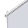 Radyal White Tower Single Aluminium Radiator Close Up