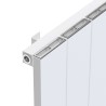 1425mm (w) x 600mm (h) "Tower" Single Panel White Horizontal Aluminium Radiator (15 Extrusions)