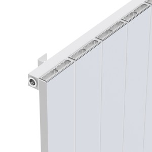 1235mm (w) x 600mm (h) "Tower" Single Panel White Horizontal Aluminium Radiator (13 Extrusions)