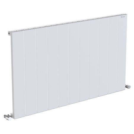 1045mm (w) x 600mm (h) "Tower" Single Panel White Horizontal Aluminium Radiator (11 Extrusions)