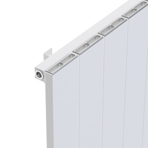 1045mm (w) x 600mm (h) "Tower" Single Panel White Horizontal Aluminium Radiator (11 Extrusions)