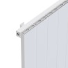 Radyal White Tower Single Aluminium Radiator Close Up