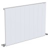 855mm (w) x 600mm (h) "Tower" Single Panel White Horizontal Aluminium Radiator (9 Extrusions)