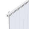 Radyal White Tower Single Aluminium Radiator Close Up