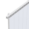 Radyal White Tower Single Aluminium Radiator Close Up