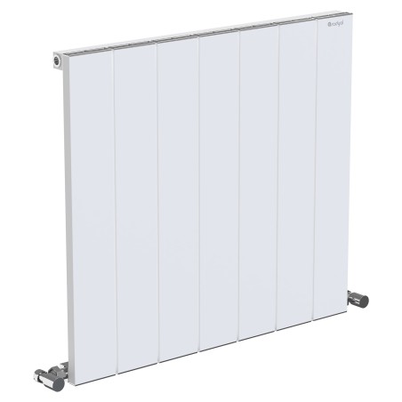 665mm (w) x 600mm (h) "Tower" Single Panel White Horizontal Aluminium Radiator (7 Extrusions)