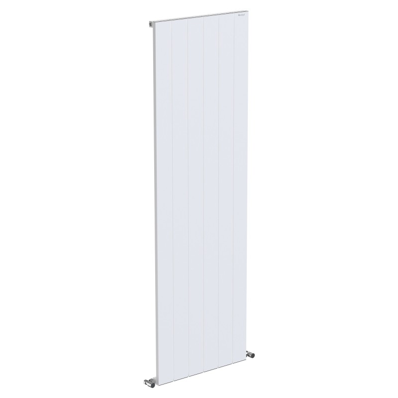 570mm (w) x 1800mm (h) "Tower" Single Panel White Vertical Aluminium Radiator (6 Extrusions)