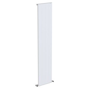 380mm (w) x 1800mm (h) "Tower" Single Panel White Vertical Aluminium Radiator (4 Extrusions)