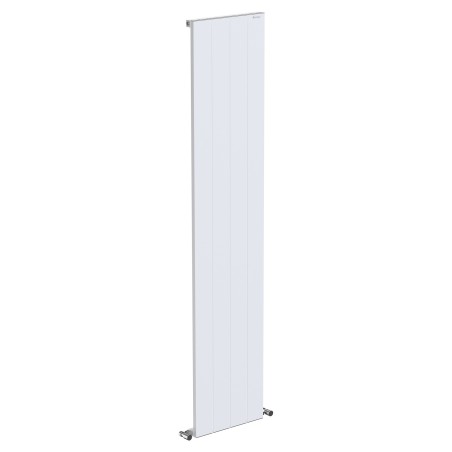 380mm (w) x 1800mm (h) "Tower" Single Panel White Vertical Aluminium Radiator (4 Extrusions)