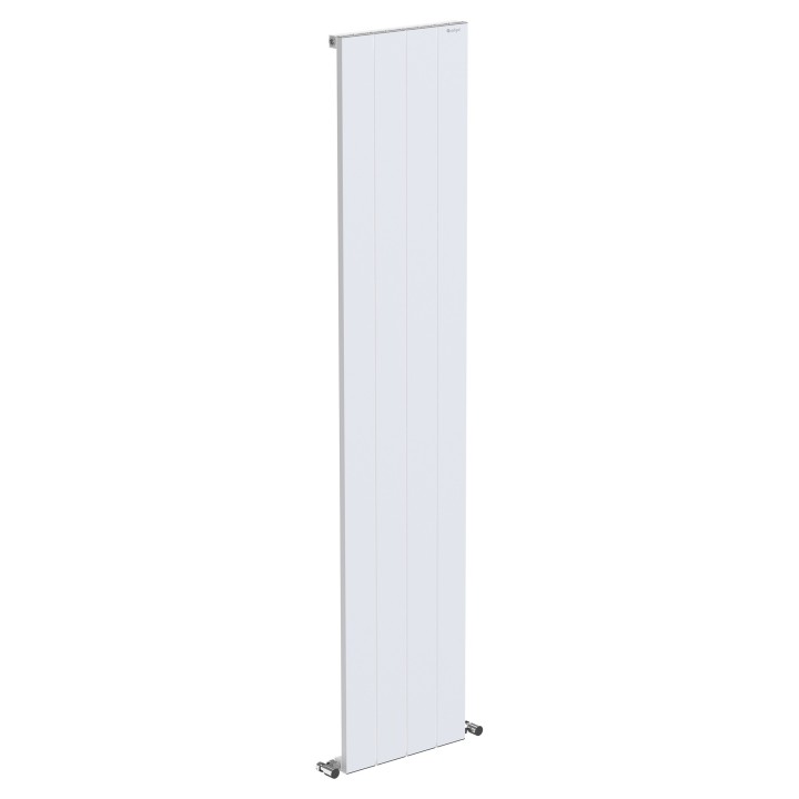375mm (w) x 1800mm (h) Tower Single Panel White Vertical Aluminium Radiator (4 Extrusions)