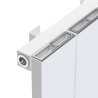 Radyal White Tower Single Aluminium Radiator Close Up
