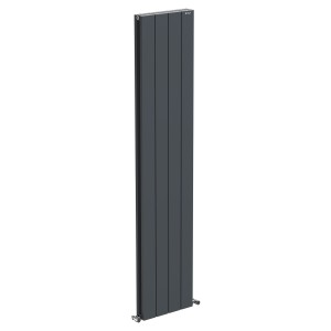 380mm (w) x 1800mm (h) "Tower" Double Panel Anthracite Vertical Aluminium Radiator (8 Extrusions)