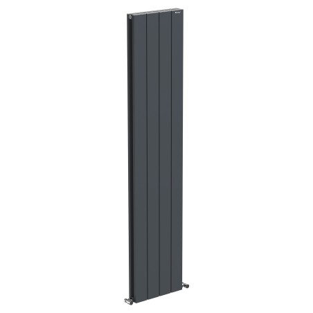 380mm (w) x 1800mm (h) "Tower" Double Panel Anthracite Vertical Aluminium Radiator (8 Extrusions)