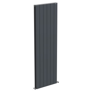 565mm (w) x 1800mm (h) "Tower" Double Panel Anthracite Vertical Aluminium Radiator (12 Extrusions)
