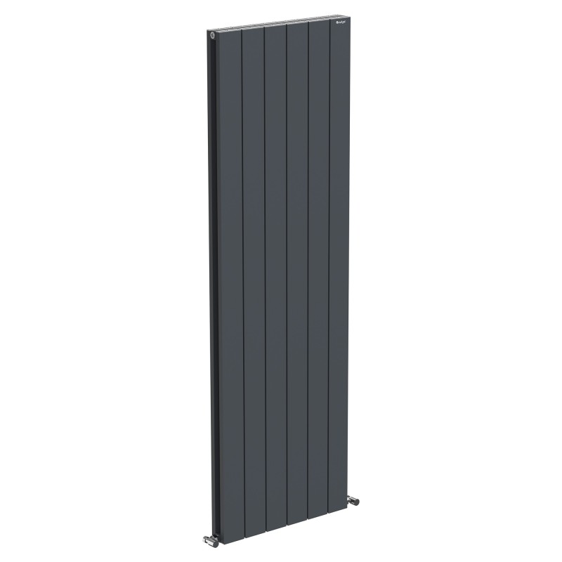 570mm (w) x 1800mm (h) "Tower" Double Panel Anthracite Vertical Aluminium Radiator (12 Extrusions)
