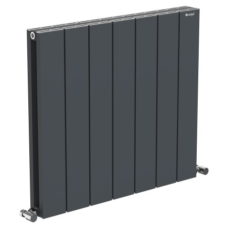 660mm (w) x 600mm (h) "Tower" Double Panel Anthracite Horizontal Aluminium Radiator (14 Extrusions)