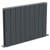 855mm (w) x 600mm (h) "Tower" Double Panel Anthracite Horizontal Aluminium Radiator (18 Extrusions)