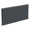 1230mm (w) x 600mm (h) "Tower" Double Panel Anthracite Horizontal Aluminium Radiator (26 Extrusions)