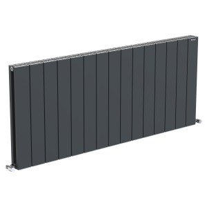 1425mm (w) x 600mm (h) "Tower" Double Panel Anthracite Horizontal Aluminium Radiator (30 Extrusions)