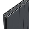 Radyal Anthracite Tower Double Aluminium Radiator  Close Up