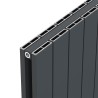 Radyal Anthracite Tower Double Aluminium Radiator  Close Up