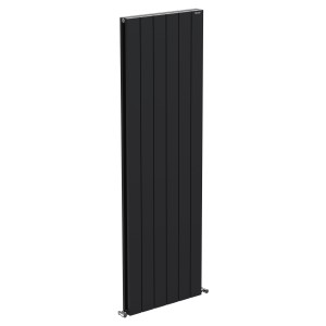 570mm (w) x 1800mm (h) "Tower" Double Panel Black Vertical Aluminium Radiator (12 Extrusions)