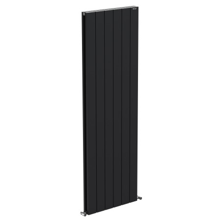 570mm (w) x 1800mm (h) "Tower" Double Panel Black Vertical Aluminium Radiator (12 Extrusions)
