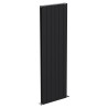 570mm (w) x 1800mm (h) "Tower" Double Panel Black Vertical Aluminium Radiator (12 Extrusions)