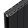 Radyal Tower Double Black Aluminium Radiator Close Up