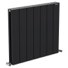 665mm (w) x 600mm (h) "Tower" Double Panel Black Horizontal Aluminium Radiator (14 Extrusions)