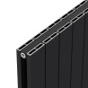 Radyal Tower Double Black Aluminium Radiator Close Up