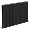 855mm (w) x 600mm (h) "Tower" Double Panel Black Horizontal Aluminium Radiator (18 Extrusions)